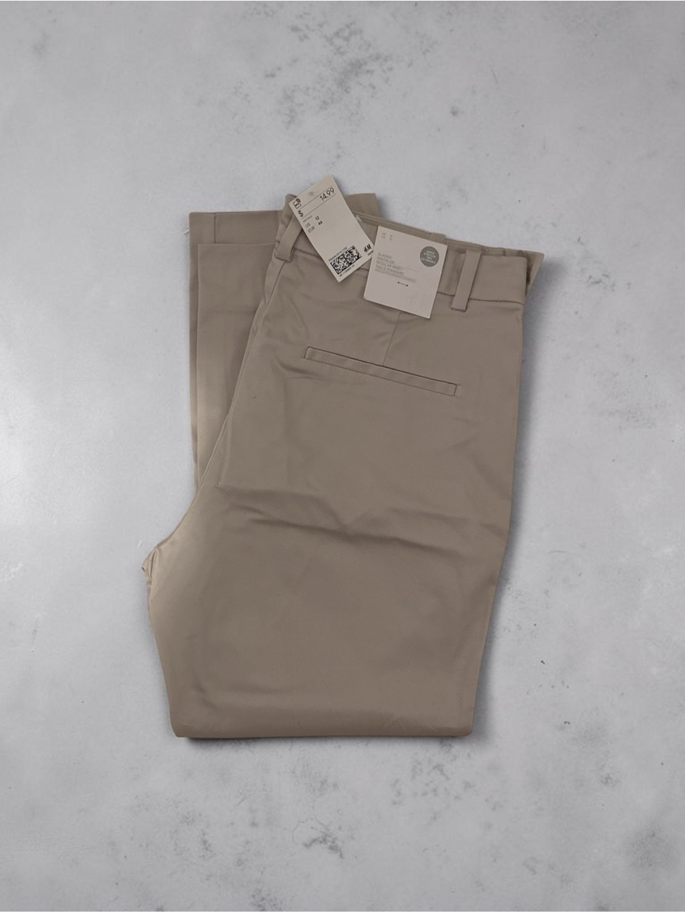 H&M Women's Beige Straight-Leg Pants